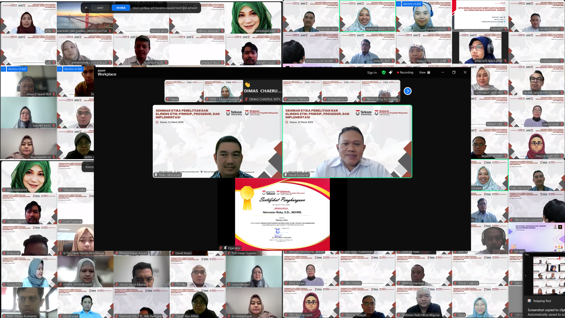 Telkom University Selenggarakan Seminar Etika Penelitian dan Klirens Etik Penelitian